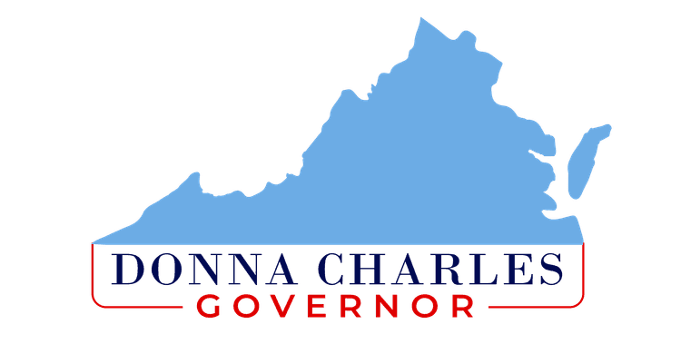Donna Charles for Governor campaign logo